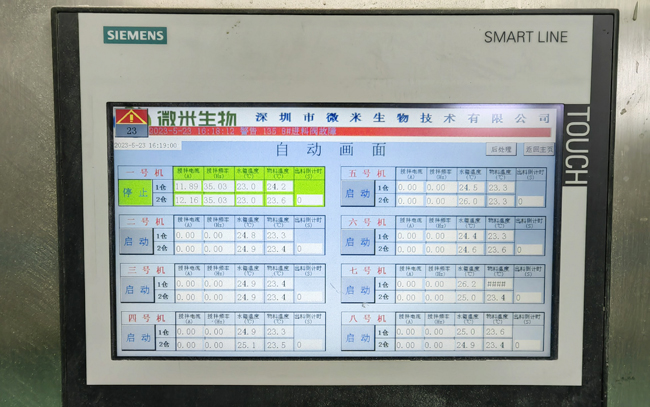 微米生物自研電控系統(tǒng)集智能化、自動(dòng)化、專業(yè)化于一身